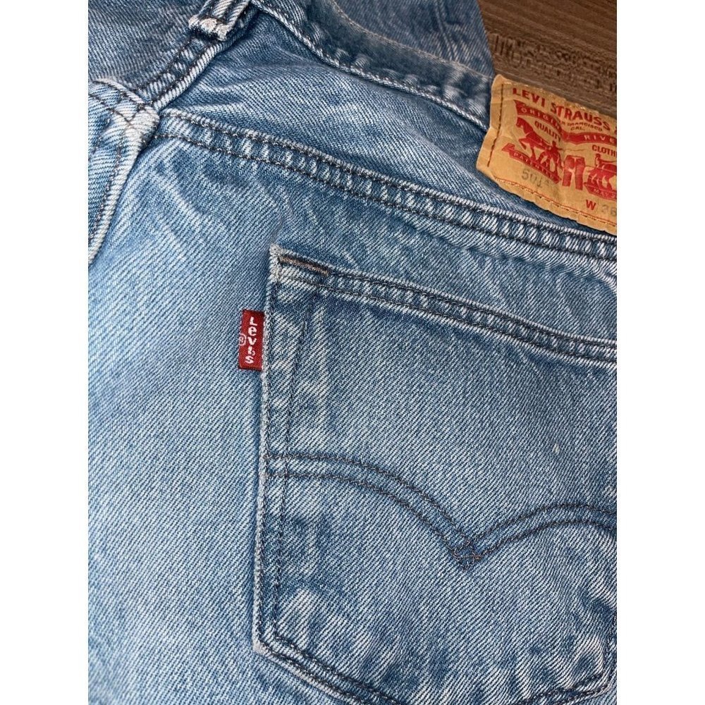 Rare Levi 501 white oak cone faded jeans 36 x 34